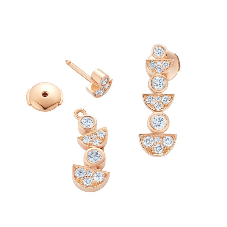 Fizz earrings in rose gold by Hirsh No2