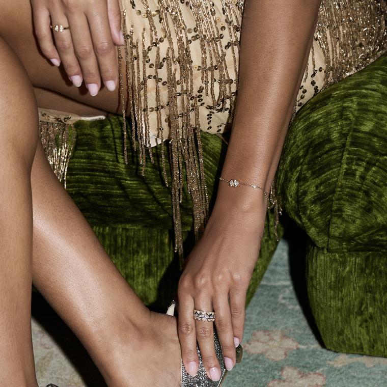 FIzz bracelet in platinum gold by Hirsh