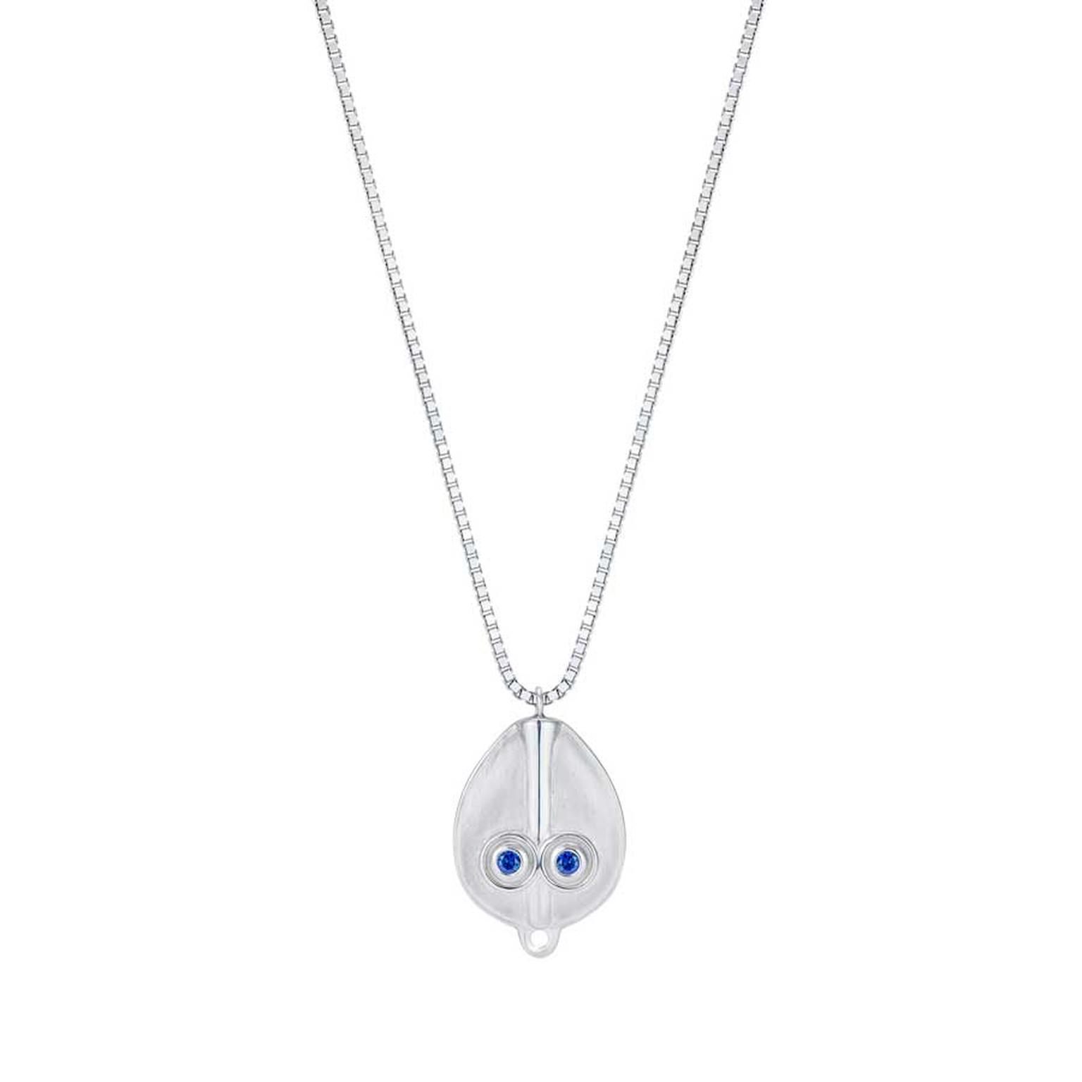 Boateng x Hirsh Power of Love silver pendant sapphires