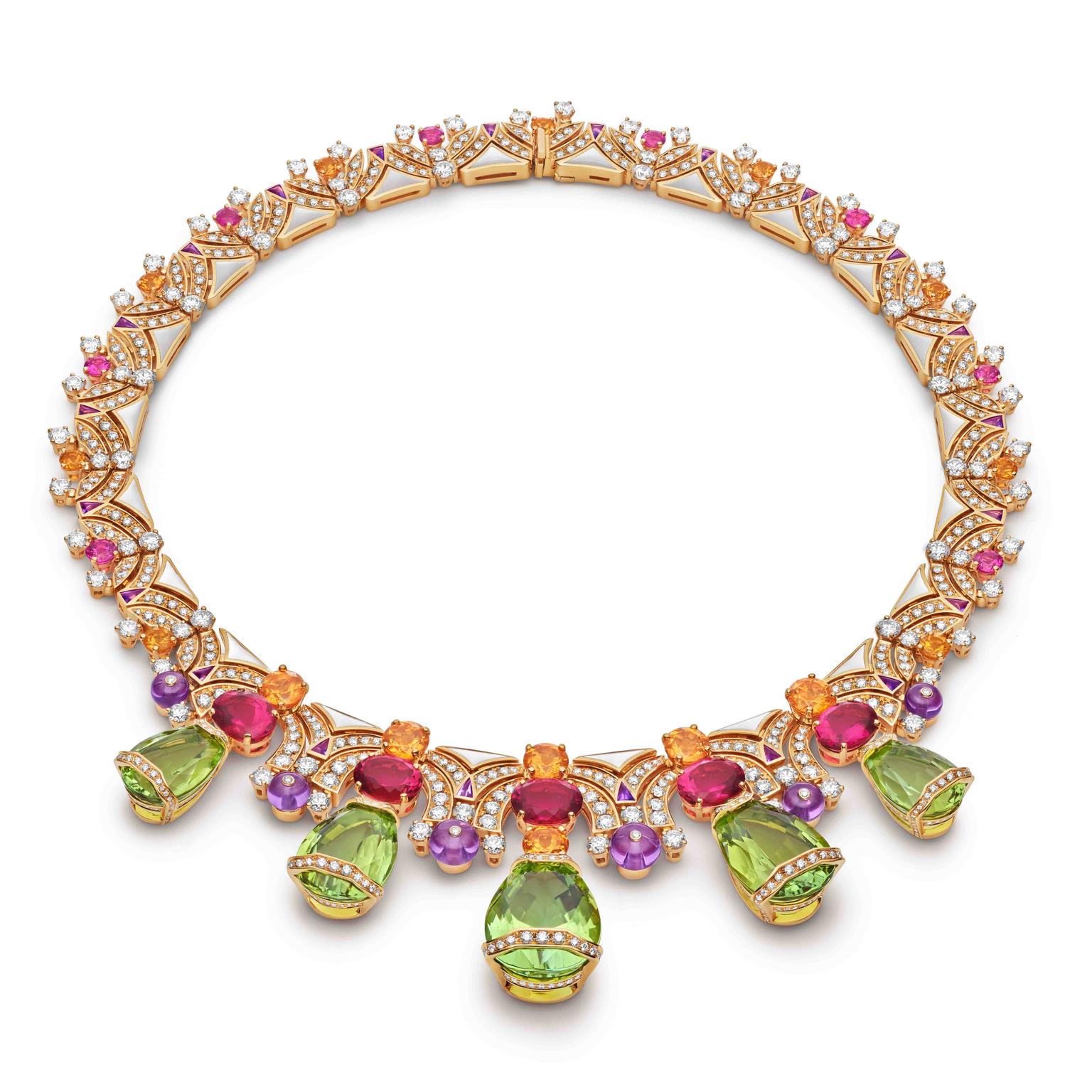 Color Journey necklace with tourmalines by Bvlgari 