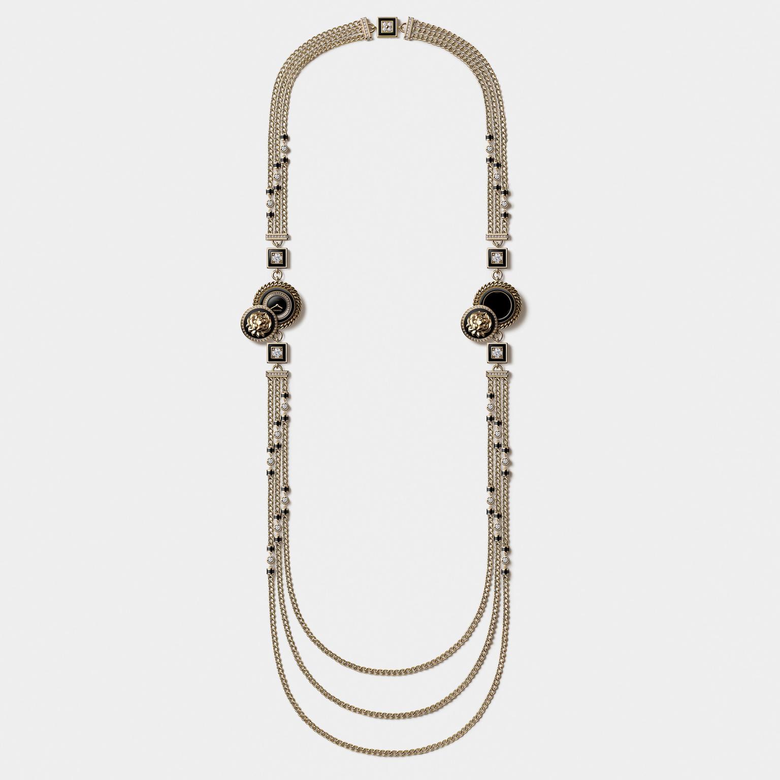 Double Lion Buttons necklace by Chanel