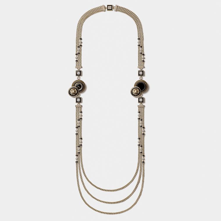 Double Lion Buttons necklace by Chanel