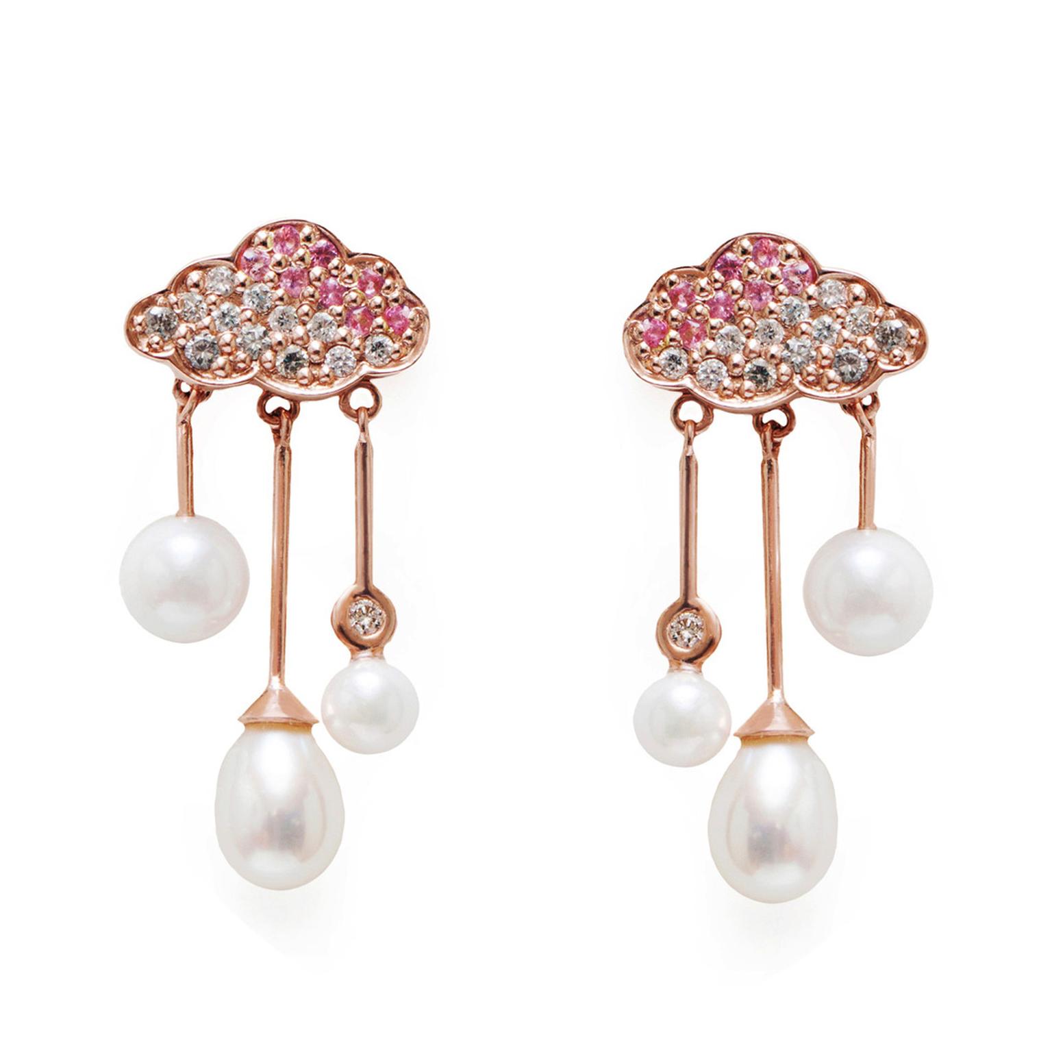 Emily Richardson Cloud Raindrop pearl earrings