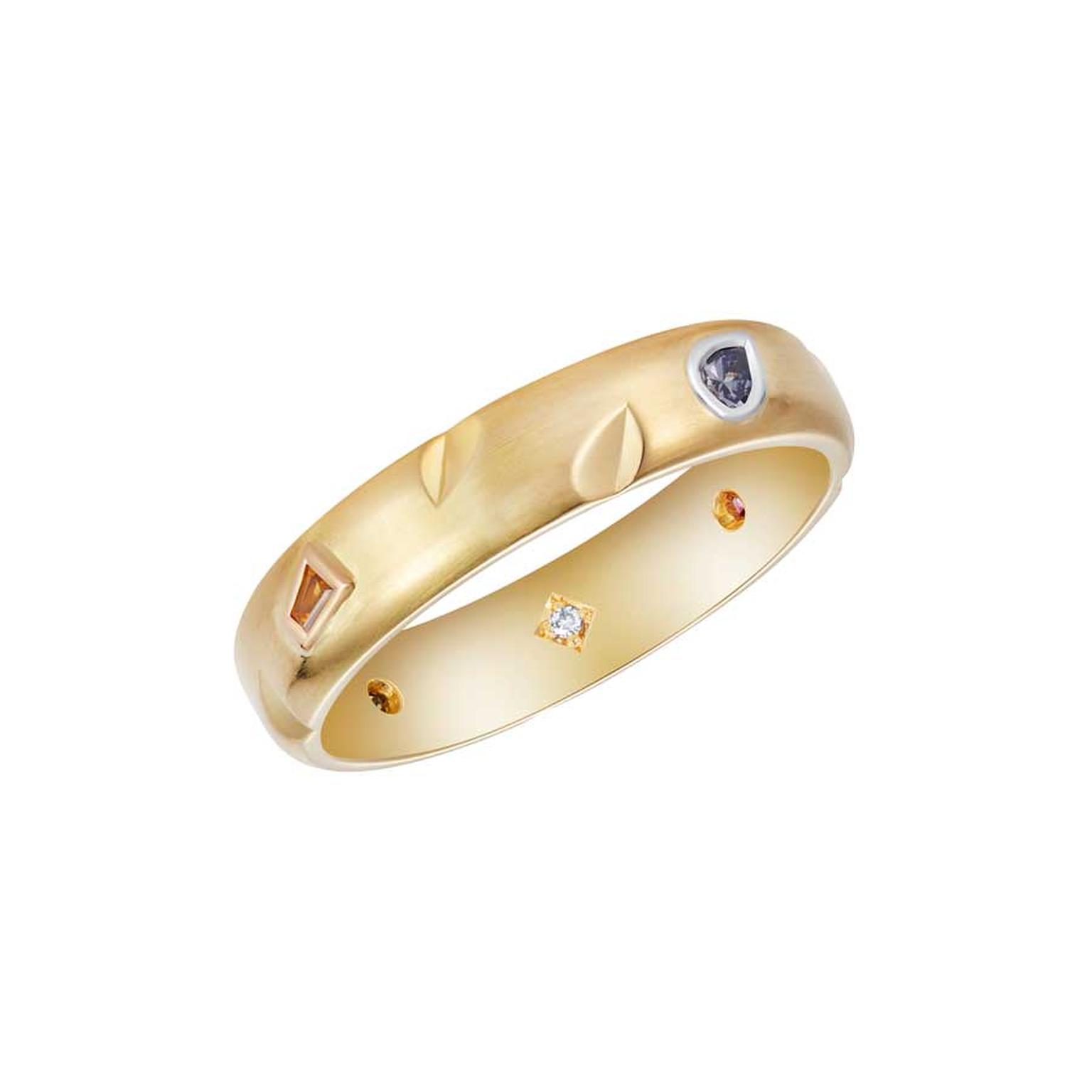 Facet colour diamond ring Hirsh London