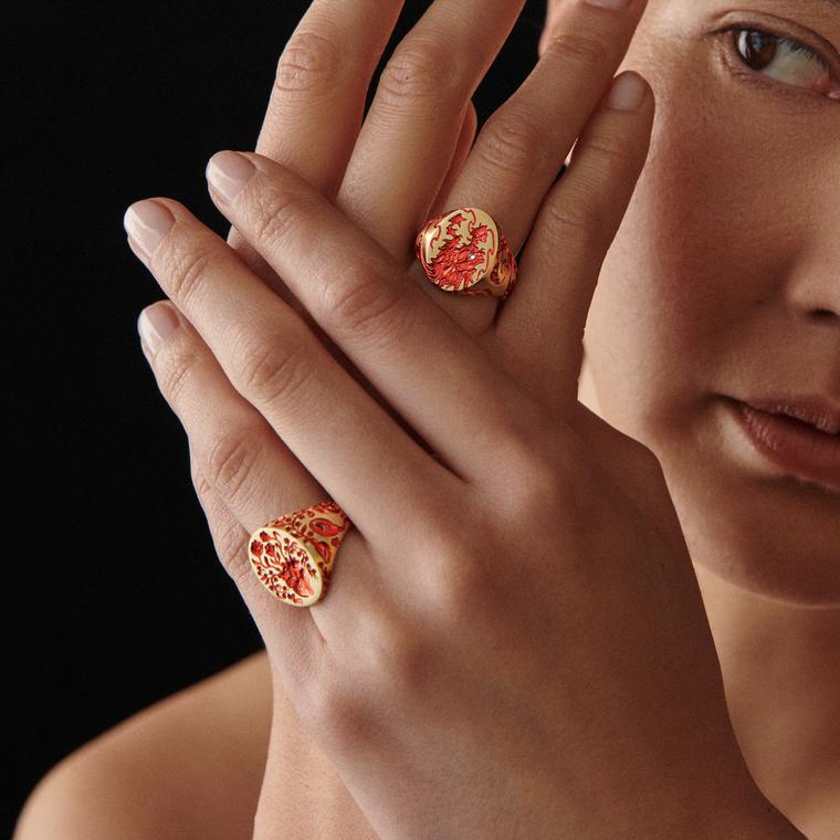 Heart Signet Classic ring by Castro Smith on model