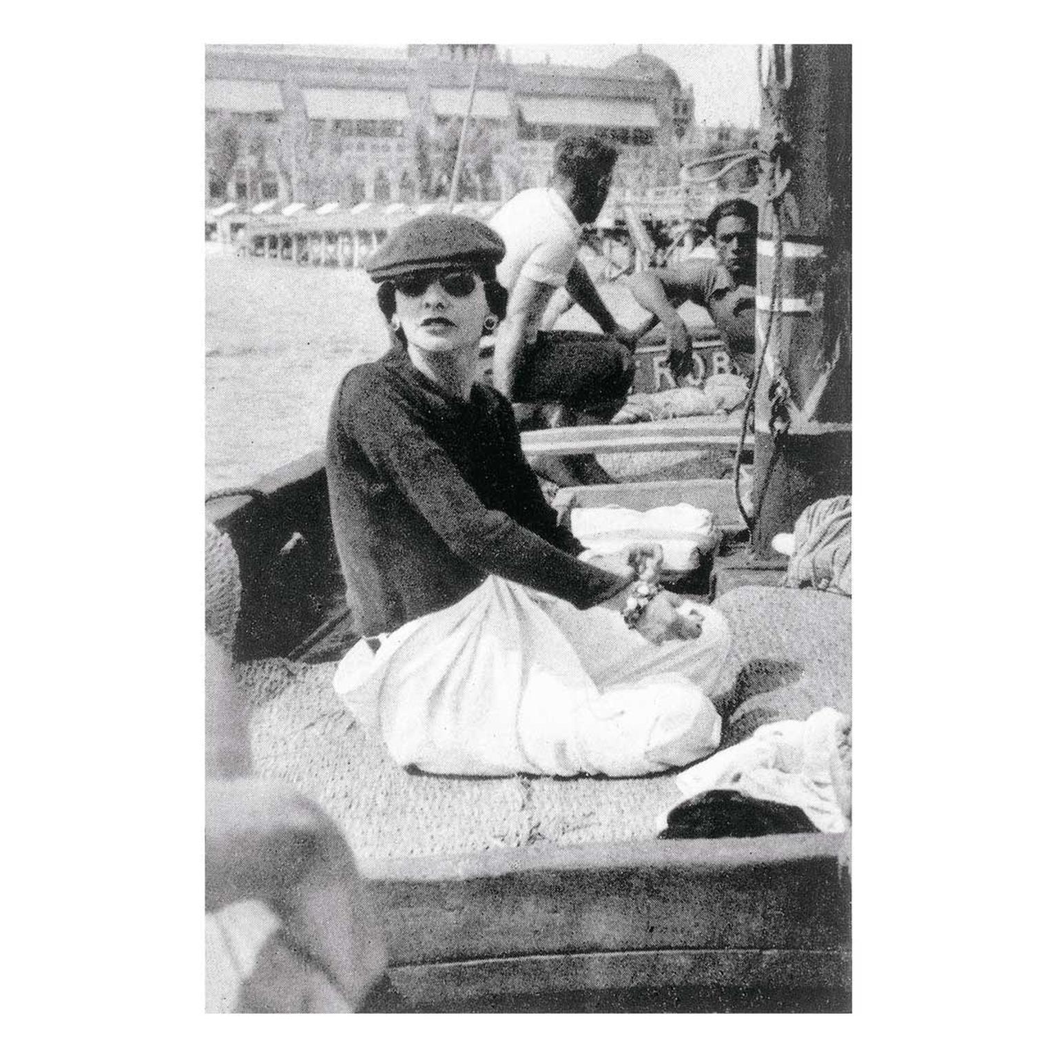 Mademoiselle Chanel in a row boat