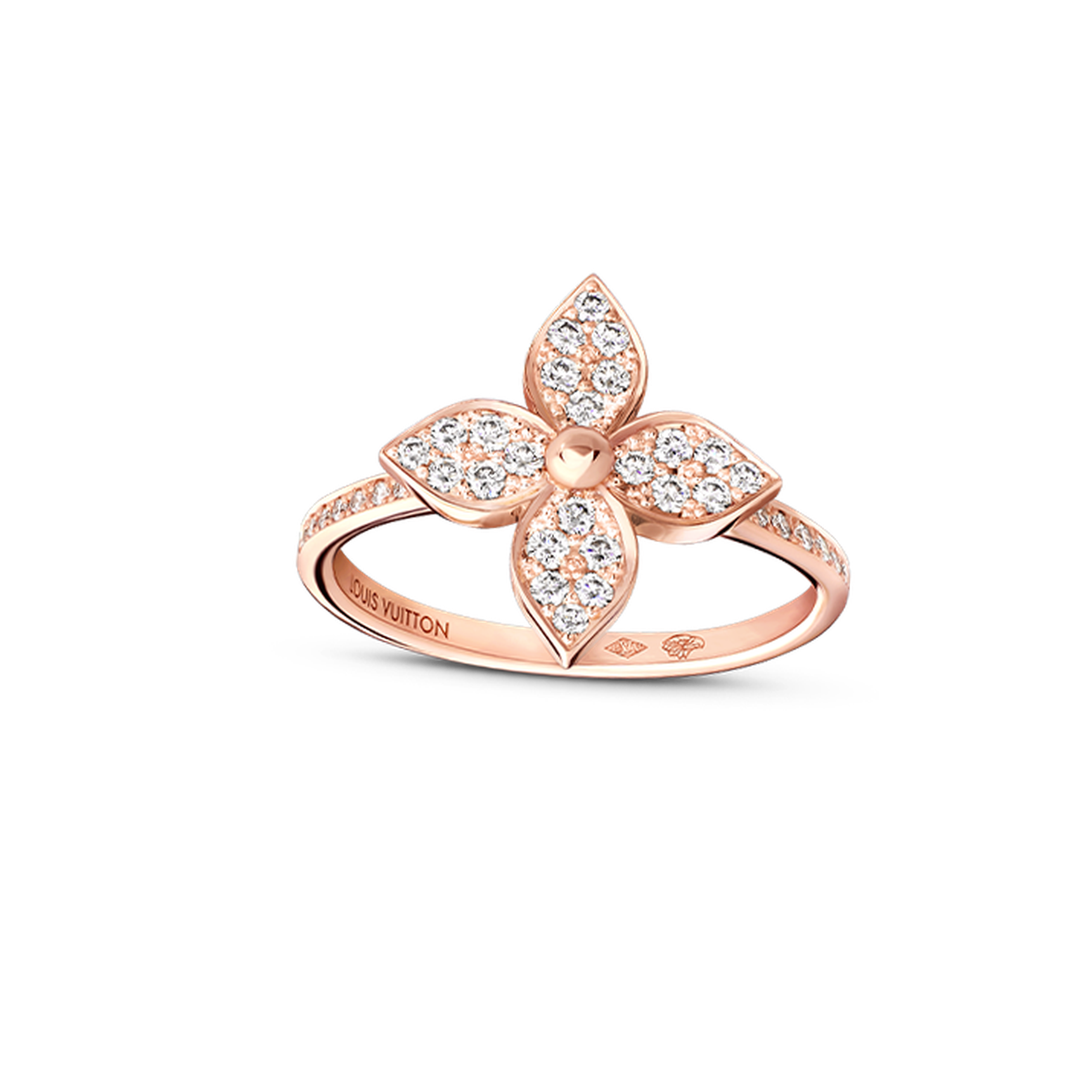 Idylle Blossom ring in pink gold and diamonds by Louis Vuitton